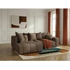 Image de Bobochic - Canapé D'Angle L Convertible Coffre Roxelane Tissu Bouclette Angle Gauche Marron