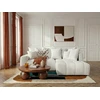 Image de Bobochic - Canapé D'Angle L Convertible Coffre Roxelane Tissu Chiné Angle Droit Blanc