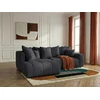 Image de Bobochic - Canapé D'Angle L Convertible Coffre Roxelane Tissu Chiné Angle Gauche Gris Foncé