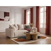 Image de Bobochic - Canapé 3 Places Convertible Roxelane Tissu Chiné Beige