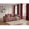 Image de Bobochic - Canapé 3 Places Convertible Roxelane Tissu Chiné Rouge