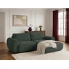 Image de Bobochic - Canapé D'Angle Compact Convertible Coffre Lucien Gros Côtelé Doux Angle Droit Vert