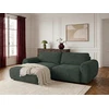 Image de Bobochic - Canapé D'Angle Compact Convertible Coffre Lucien Gros Côtelé Doux Angle Gauche Vert