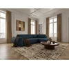Image de Bobochic - Canapé Angle L Convertible Coffre Denise Tissu Texturé Angle Droit Bleu Foncé