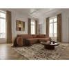 Image de Bobochic - Canapé Angle L Convertible Coffre Denise Tissu Texturé Angle Droit Orange