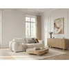 Image de Bobochic - Canapé Droit Convertible Ouverture Express 3 Places Fuji Tissu Chiné Blanc