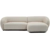 Image de Bobochic - Canapé D'Angle Convertible Avance-recule Électrique Halo Tissu Lisse Angle Droit Beige