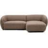 Image de Bobochic - Canapé D'Angle Convertible Avance-recule Électrique Halo Tissu Lisse Angle Droit Taupe