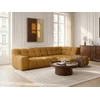 Image de Bobochic - Canapé D'Angle L Convertible Avance-recule Électrique Andre Tissu Texturé Angle Droit Jaune