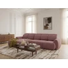Image de Bobochic - Canapé D'Angle Convertible Avance-recule Électrique Ruby Tissu Chenille Angle Gauche Rouge