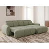 Image de Bobochic - Canapé D'Angle Convertible Avance-recule Électrique Ruby Tissu Chenille Angle Gauche Vert