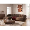 Image de Bobochic - Canapé D'Angle Convertible Avance-recule Électrique Lovely Tissu Chenille Angle Gauche Marron