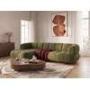Image de Bobochic - Canapé D'Angle Convertible Avance-recule Électrique Lovely Tissu Chenille Angle Gauche Vert