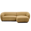 Image de Bobochic - Canapé D'Angle Convertible Avance-recule Électrique Halo Tissu Lisse Angle Droit Jaune