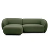 Image de Bobochic - Canapé D'Angle Convertible Avance-recule Électrique Halo Tissu Lisse Angle Gauche Vert