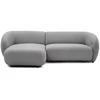 Image de Bobochic - Canapé D'Angle Convertible Avance-recule Électrique Halo Tissu Lisse Angle Gauche Gris