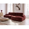 Image de Bobochic - Canapé D'Angle Convertible Celeste Tissu Lisse Angle Droit Rouge