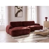 Image de Bobochic - Canapé D'Angle Convertible Celeste Tissu Lisse Angle Gauche Rouge