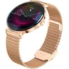 Image de Forever Smartwatch pour femmes à la mode, Bluetooth, AMOLED, tu peux téléphoner directement via la montre SB-370 Lucca or rose - Bracelet imprimé léopard