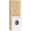 Image de Akord Armoire Salle De Bain Machine À Laver 2 Portes Chêne Artisan 64X30X180