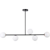 Image de Plafonnier moderne noir minimaliste cinq sphères en verre Gama 5xG9 12W Sigma Lighting