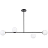 Image de Suspension Gama noir et blanc 4xG9x12W, verre, dimensions : 68x104x12 cm, IP20, Sigma Lighting