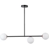 Image de Plafonnier moderne noir minimaliste trois sphères en verre Gama 3xG9 12W Sigma Lighting