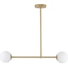 Image de Plafonnier moderne minimaliste doré deux sphères en verre Gama 2xG9 12W Sigma Lighting