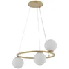 Image de Suspension Moderne Dorée Anneau 3 Globes G9 Sigma Gama