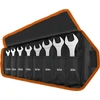 Image de NEO TOOLS Clés à fourche double, super-minces, 5,5 x 27 x 3 mm, jeu de 8 pièces, en acier au carbone trempé, inoxydable, tailles : 5,5x7mm, 8x9mm, 10x12mm, 11x13mm, 14x17mm, 16 x 18mm, 19x21mm, 24x27mm