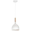 Image de Suspension Luminex Noak Wood Blanche Métal/bois E27