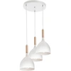 Image de Suspension Luminex Noak Wood Blanc Métal/bois 3xe27
