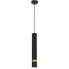 Image de Suspension Spot Tube Noir/or Reno Gu10 Ø8cm Luminex