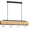 Image de Suspension Poutre Bois 76 Cm Miluza 4xe27 Noir Luminex