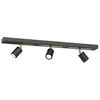 Image de Spot de plafond Rodez noir mat-doré brillant 3xGU10x8W métal dim. : 15x80x8 cm IP20 Luminex