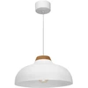 Image de Suspension Burgos Blanc Bois Clair Ø40 E27 Luminex