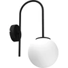 Image de Lampe murale verre noir sphère blanche Cambridge 1xE14 15W Luminex
