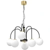 Image de Suspension Cambridge Luminex Laiton Noir 6 Globes E14