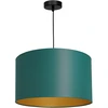 Image de Suspension Verte Abat-jour Tissu Intérieur Or Ø40 Arden