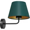 Image de Applique Arden noir mat-vert-doré 1xE27x15W en tissu, dimensions : 23x20x20 cm, IP20, Luminex