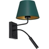 Image de Applique Arden Noir/vert, Liseuse, 2 Inter, E27+g9 Luminex