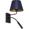 Image de Applique Murale Noire Bleu/or Lecture Arden E27+g9 Led