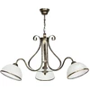 Image de Lampe suspendue rétro patinée or 3 abat-jours Antica 3xE27 15W Luminex