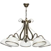 Image de Lampe suspendue rétro patinée or 5 abat-jour en verre Antica 5xE27 15W Luminex
