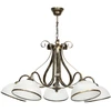 Image de Suspension Antica Rétro Laiton Patiné Verre 5xe27 Luminex