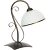 Image de Lampe de table décorative patine d'or abat-jour en verre blanc Antica 1xE27 15W Luminex