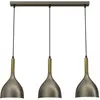 Image de Suspension Noak, titane doré brillant, 3xE27x15W, métal, dimensions : 110x72x17 cm, IP20, Luminex