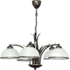 Image de Lampe suspendue décorative patinée or 5 abat-jour en verre Korfu 5xE27 15W Luminex