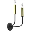 Image de Lampe lustre double noir or Akasya 2xE14 15W Luminex