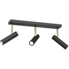 Image de Plafonnier Barre 3 Spots Noir/or Gu10 Axion Luminex